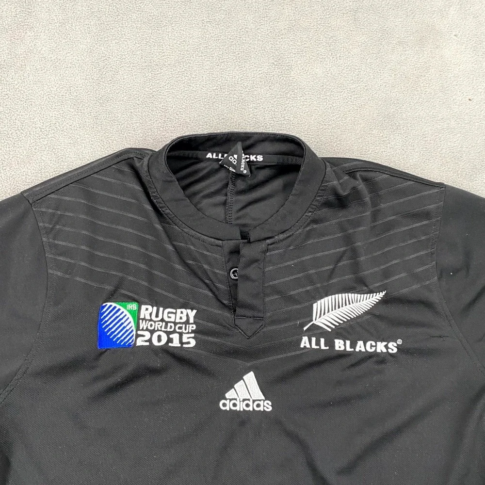 New Zealand Rugby Jersey Mens XL Black Adidas World Cup 2025 All Blacks Athletic